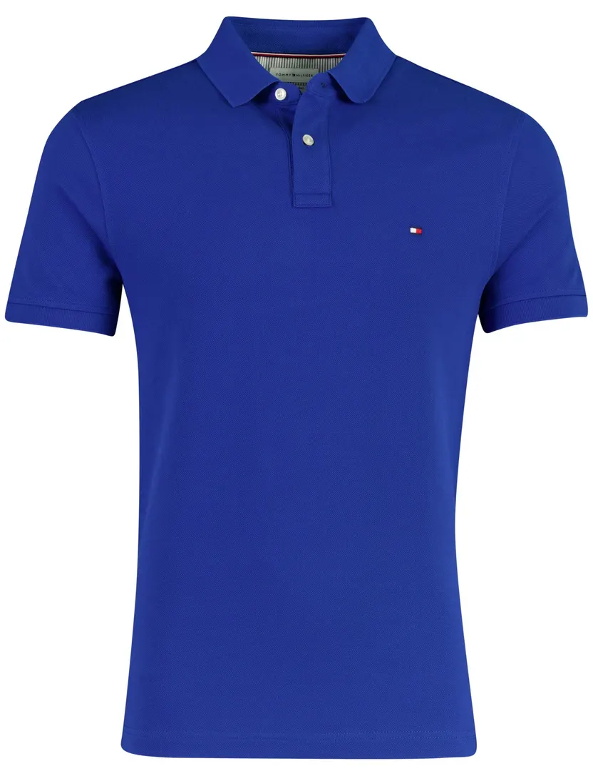 Poloshirt Tommy Hilfiger blauw pique