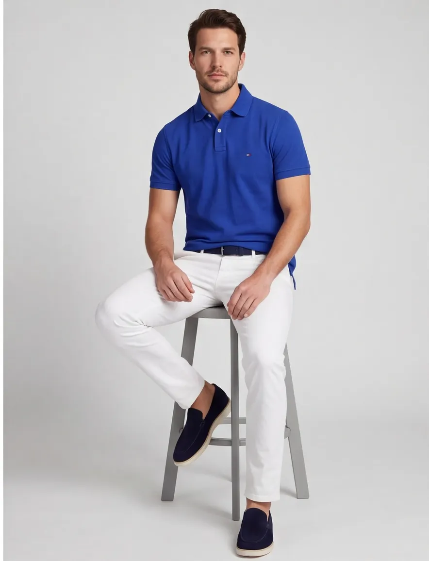 Tommy Hilfiger poloshirt blauw pique