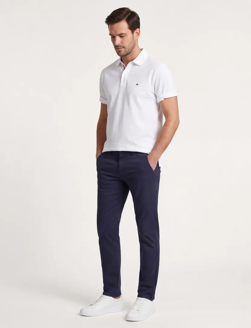Poloshirt Tommy Hilfiger wit piqué