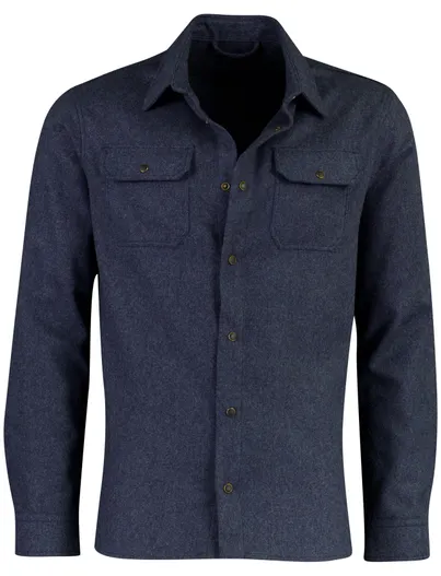Paul & Shark Paul & Shark overshirt gemêleerd kobaltblauw