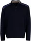 Paul & Shark half zip trui donkerblauw corduroy schouders