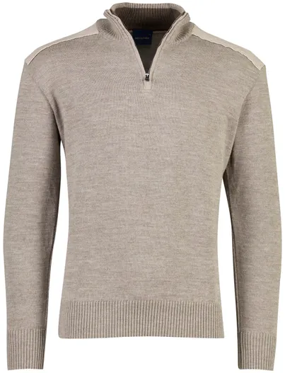 Paul & Shark Paul & Shark trui half zip van scheerwol