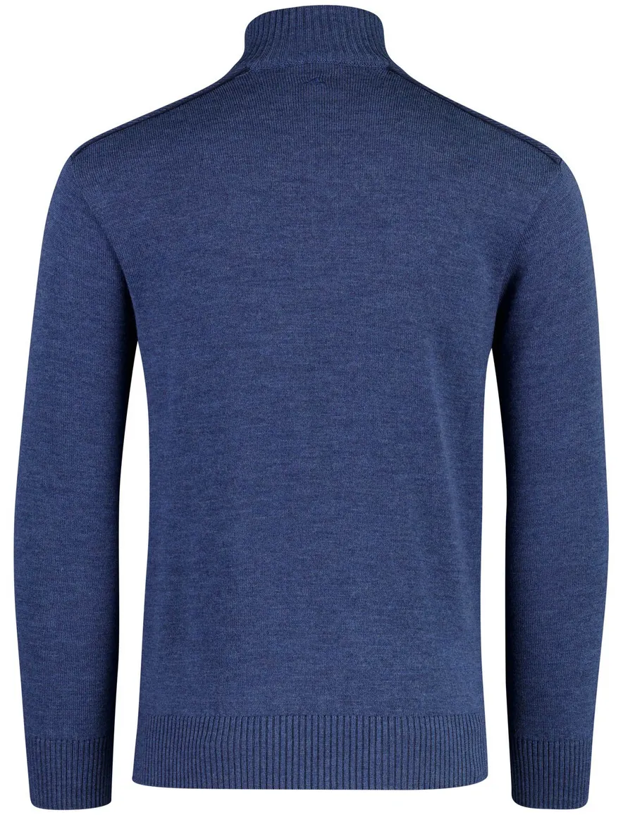 Paul & Shark half zip trui donkerblauw wol