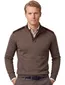 Paul & Shark half zip trui bruin gemêleerd