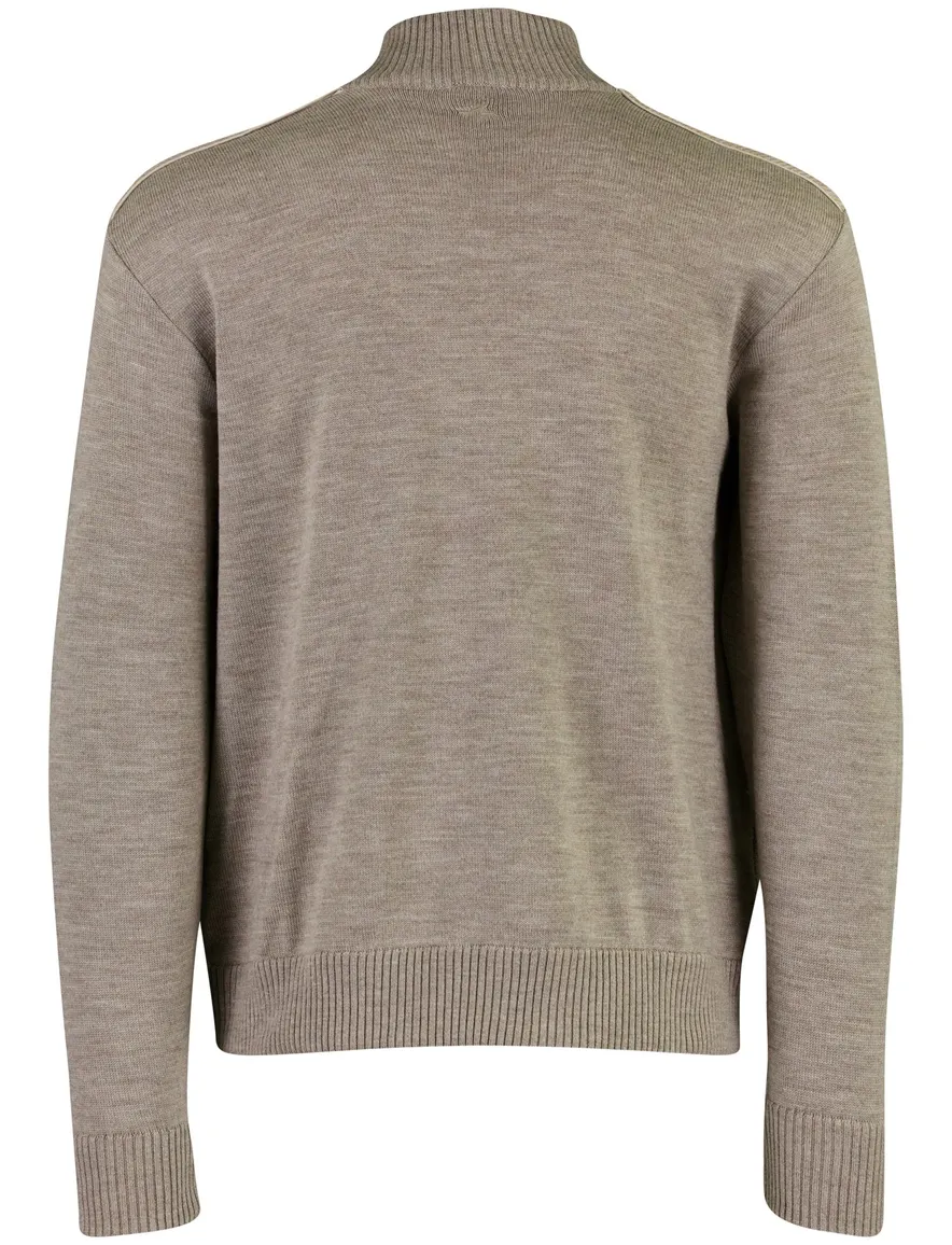 Paul & Shark gemêleerd wol vest bruin