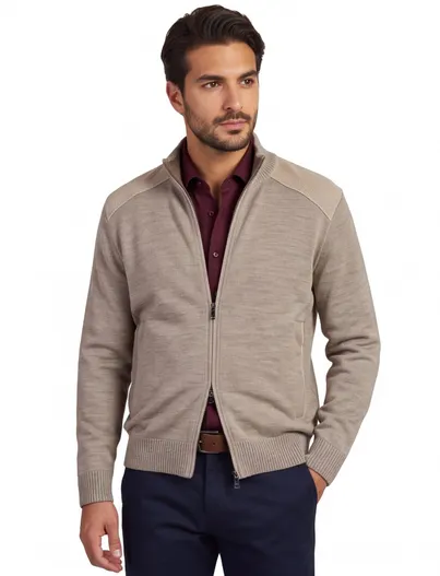 Paul & Shark Paul & Shark gemêleerd wol vest bruin