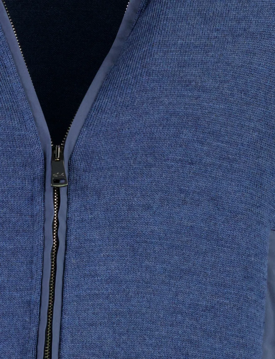 Paul & Shark scheerwol vest blauw