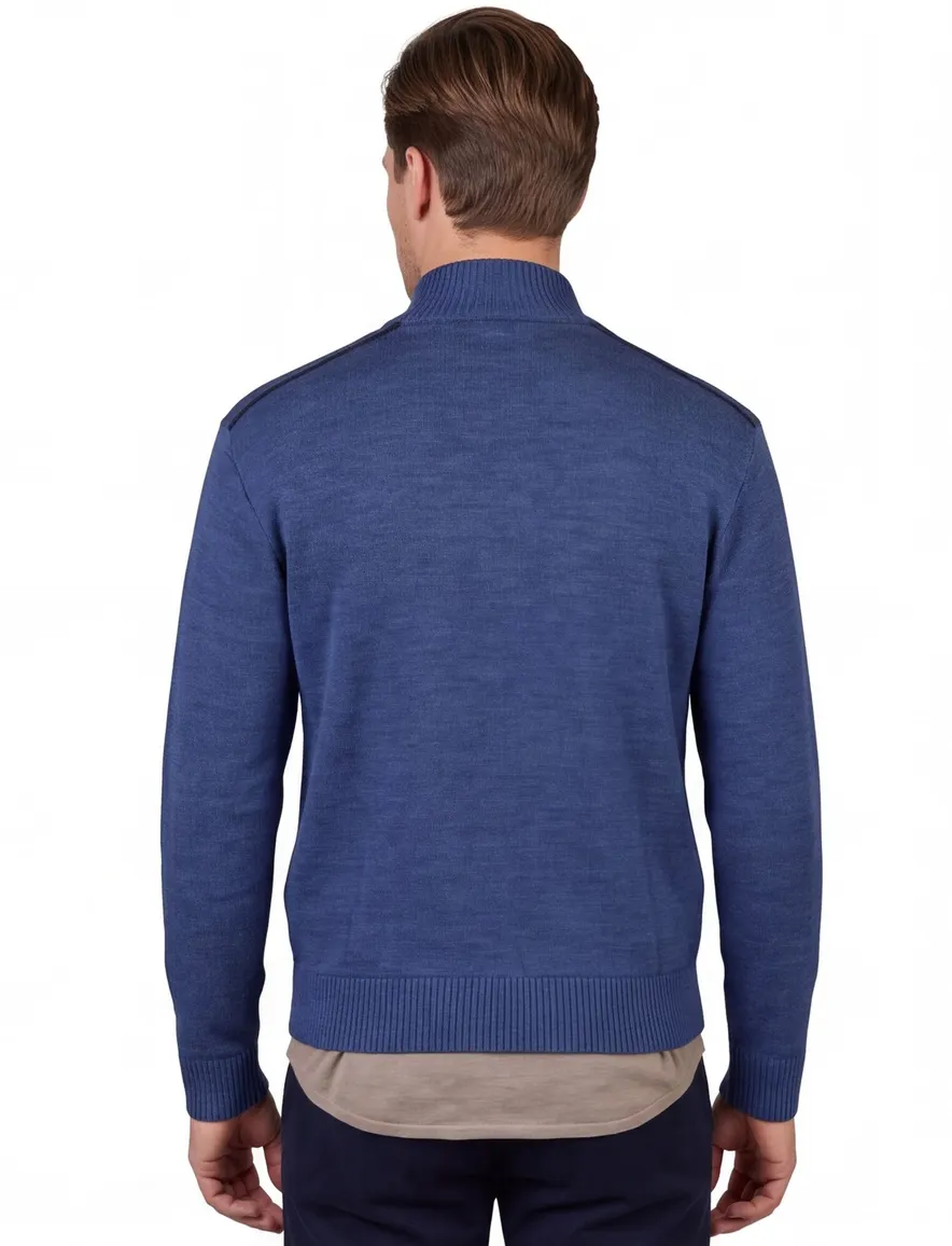 Paul & Shark scheerwol vest blauw
