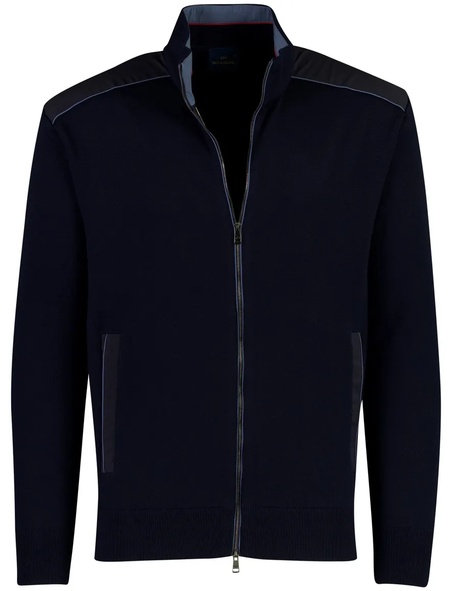 Paul & Shark vest donkerblauw effen