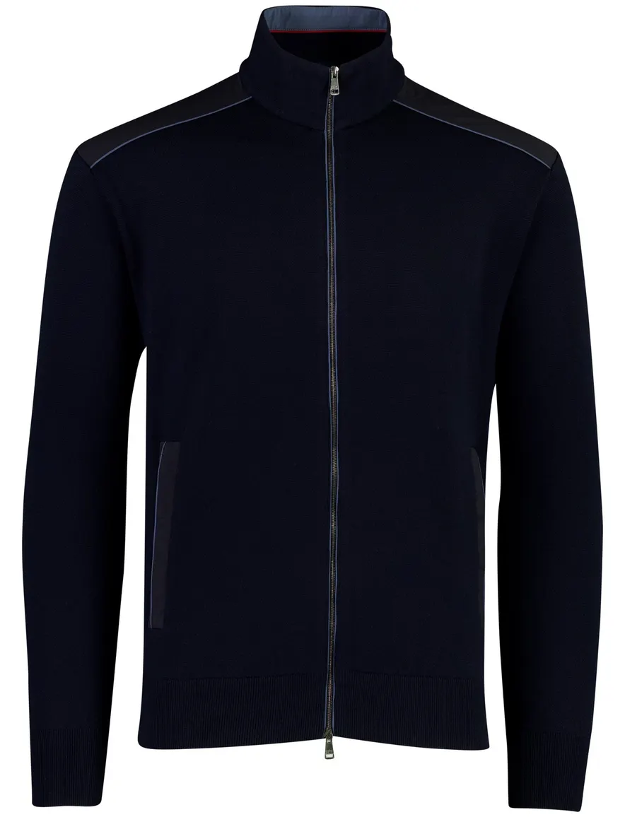 Paul & Shark vest donkerblauw effen