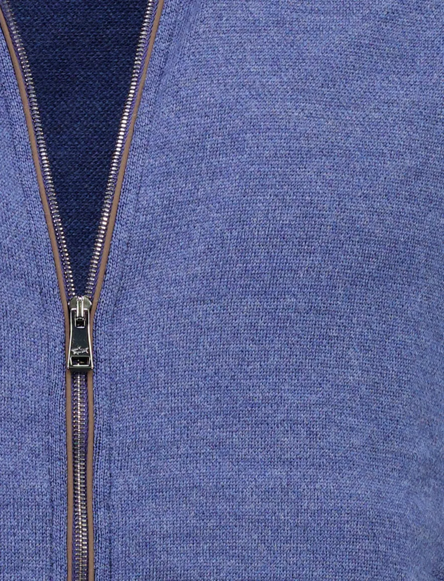 Paul & Shark vest blauw gemêleerd