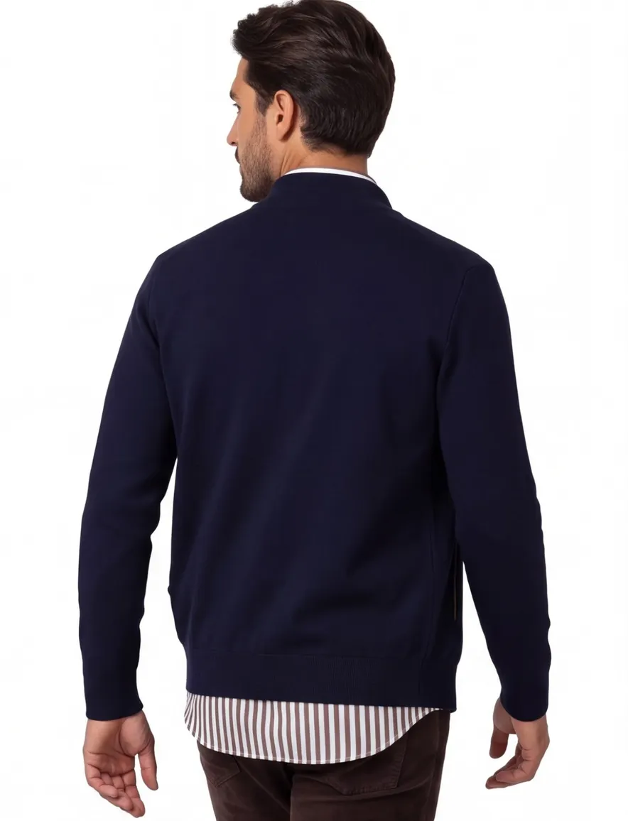 Paul & Shark scheerwol vest donkerblauw
