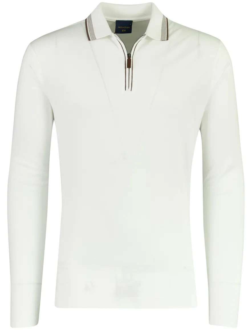 Paul & Shark poloshirt creme met stretch