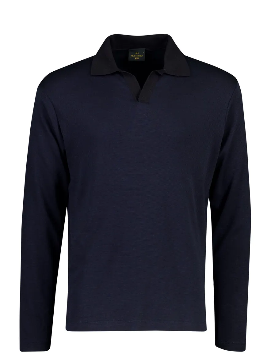 Paul & Shark poloshirt donkerblauw gemeleerd