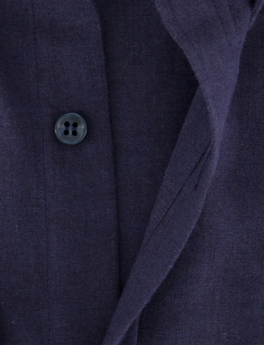 Paul & Shark overhemd donkerblauw gemêleerd