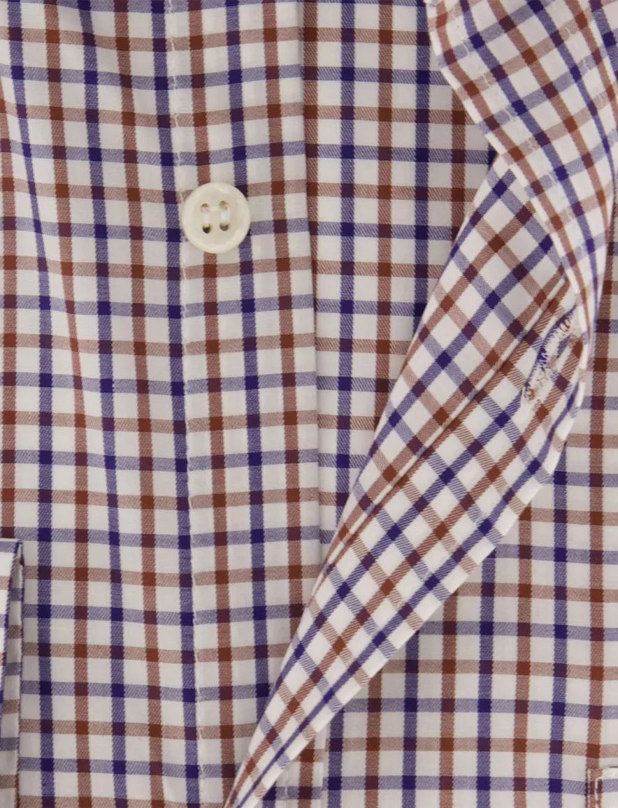 Paul & Shark overhemd geruit donkerblauw