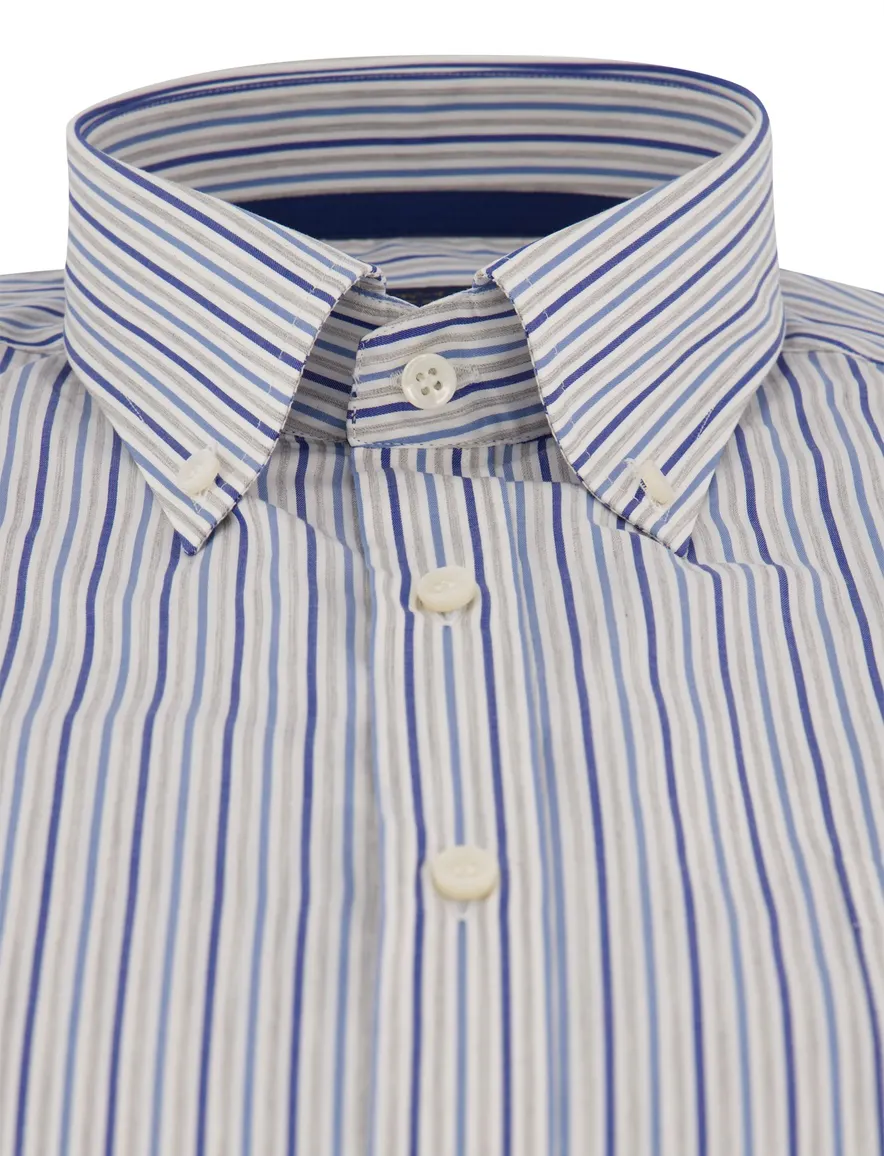 Paul & Shark overhemd blauw gestreept