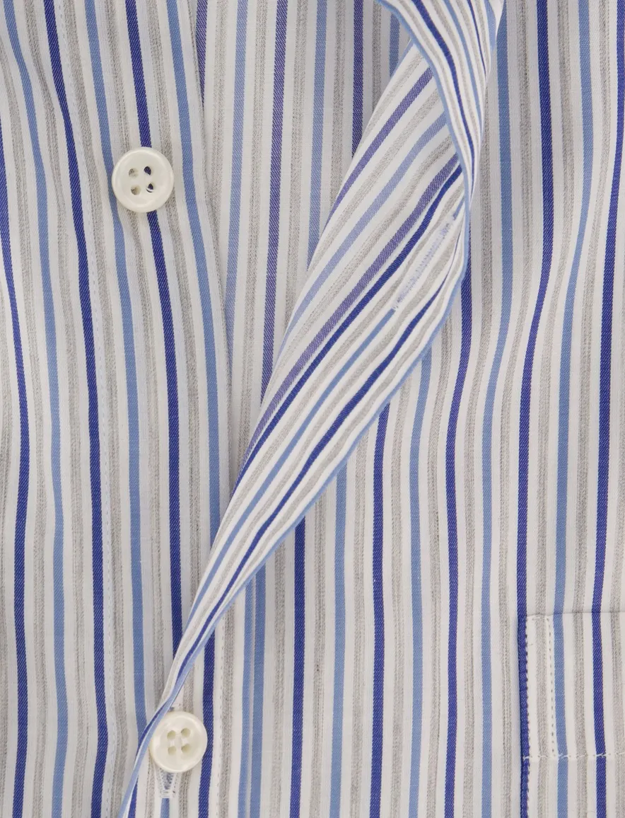 Paul & Shark overhemd blauw gestreept