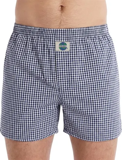 Deal Donkerblauwe geruitte boxershort Deal