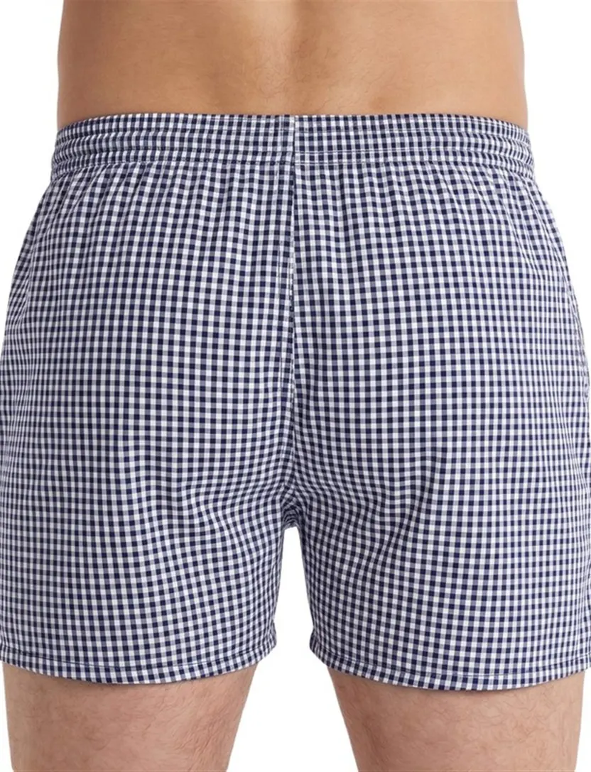 Boxershort Deal donkerblauw geruit