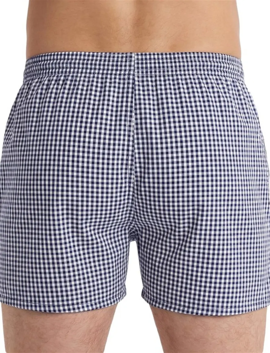 Deal boxershort geruit donkerblauw