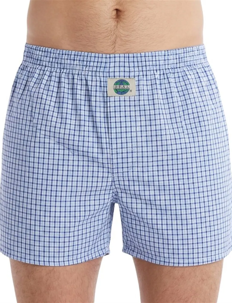 Deal boxershort lichtblauw geruit