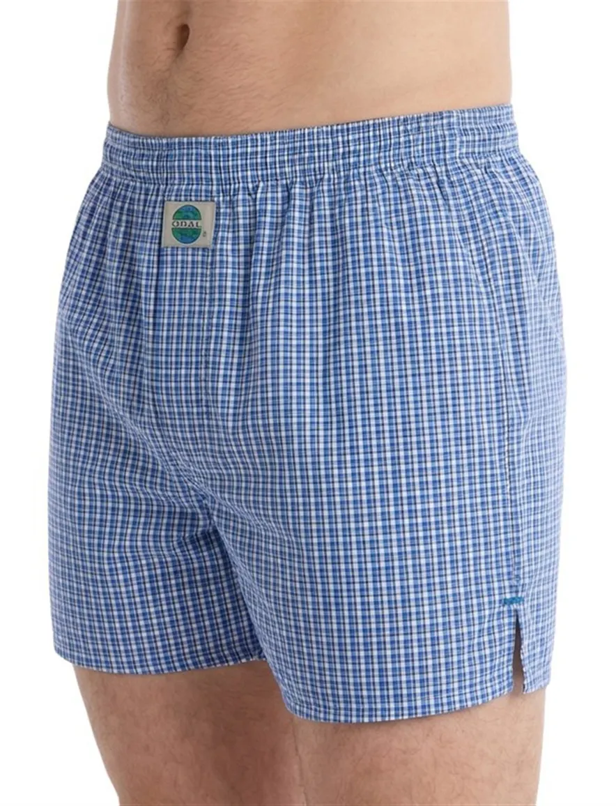 Deal boxershort geruit blauw