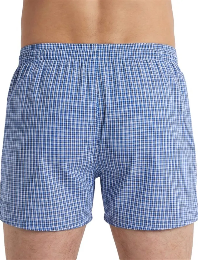 Boxershort Deal blauw geruit