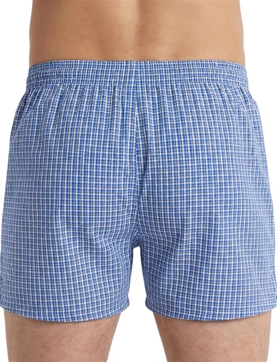 Deal boxershort geruit blauw