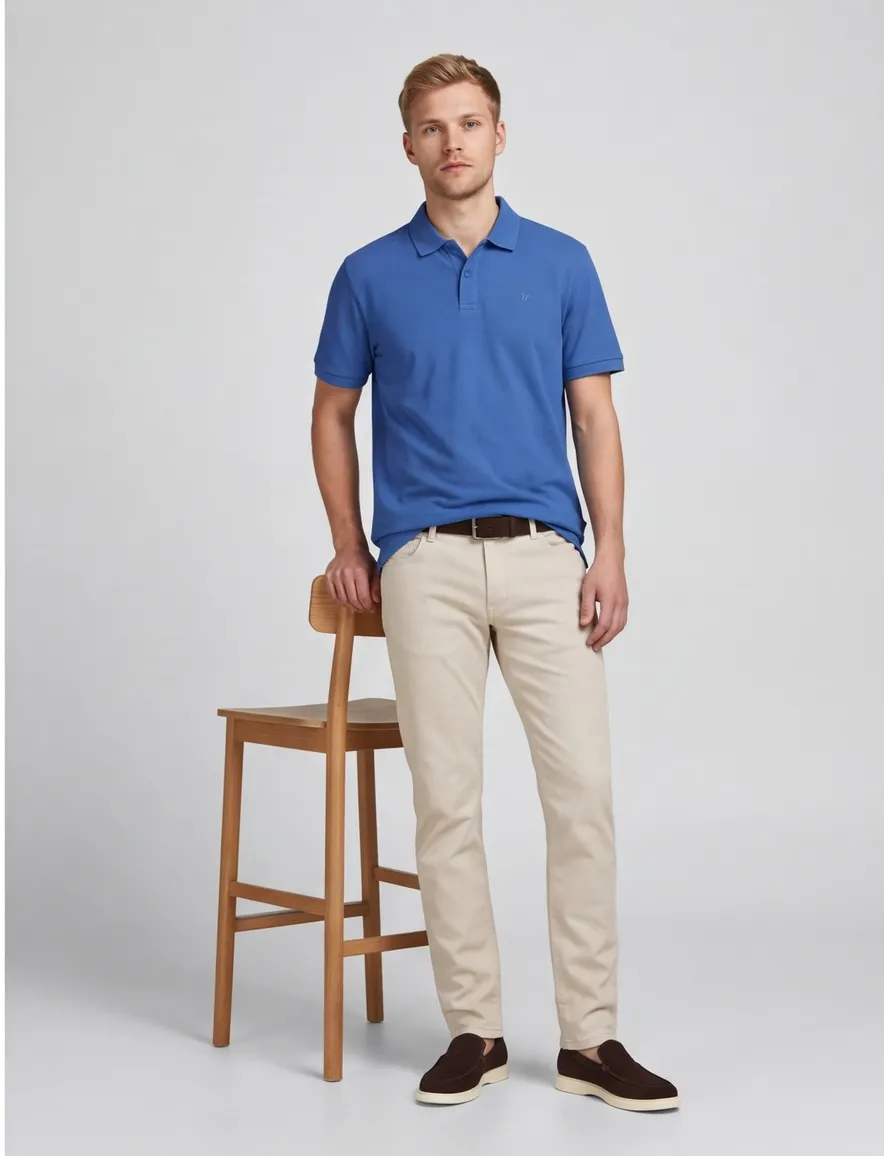 Jack & Jones poloshirt blauw Big & Tall
