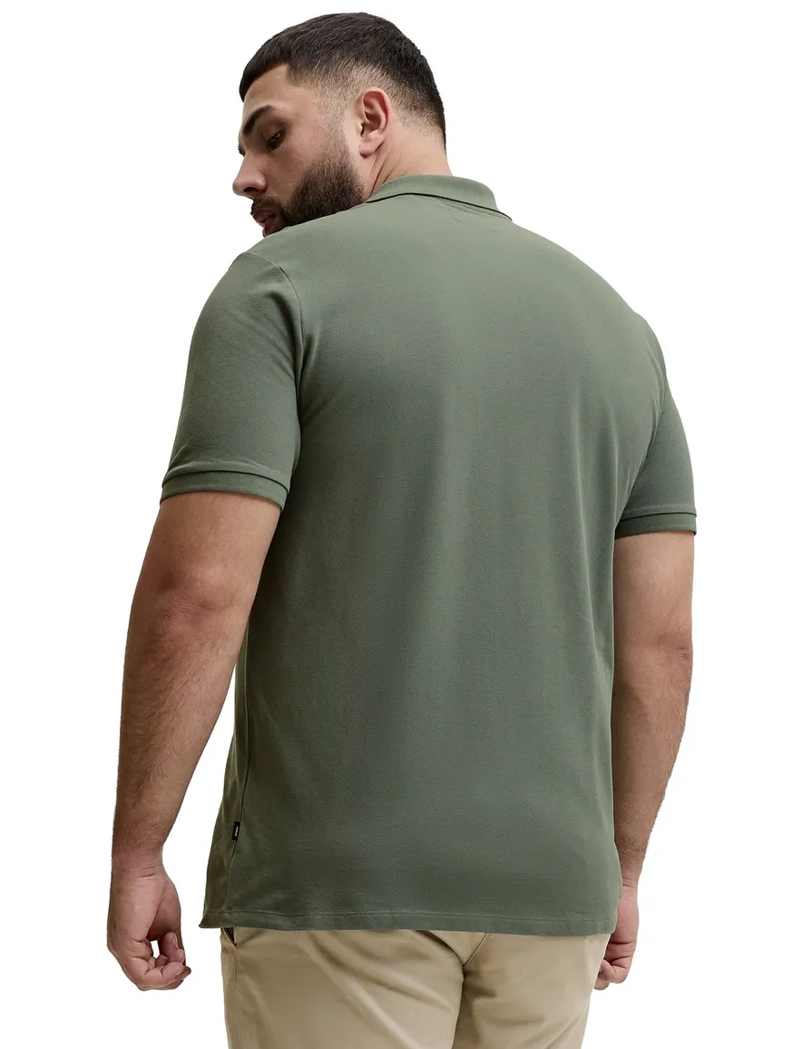 Jack & Jones Plus Size poloshirt donkergroen pique