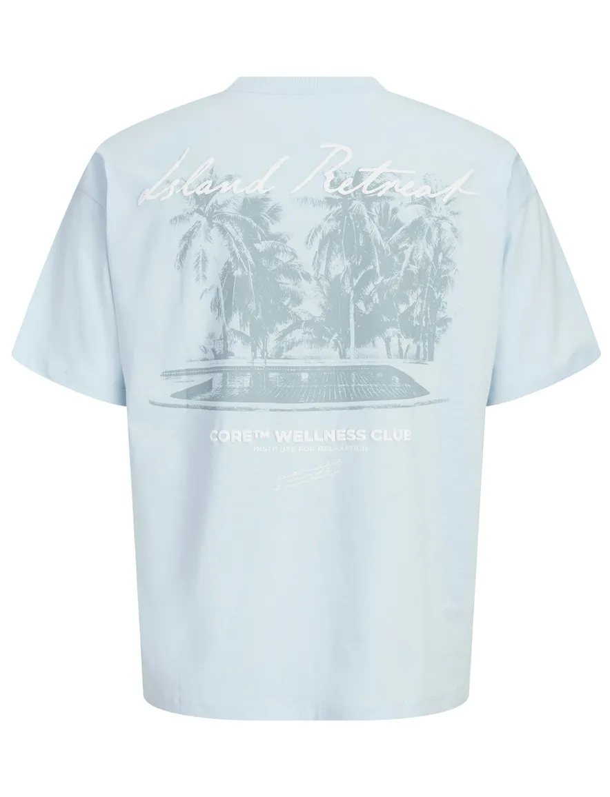Jack & Jones Plus Size T-shirt ronde hals lichtblauw