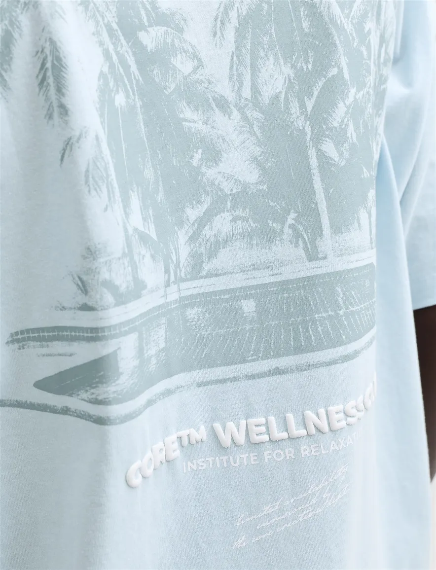 Jack & Jones Plus Size T-shirt ronde hals lichtblauw