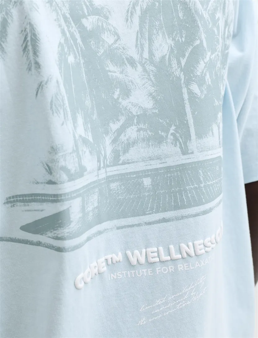 T-shirt Jack & Jones Plus Size lichtblauw backprint