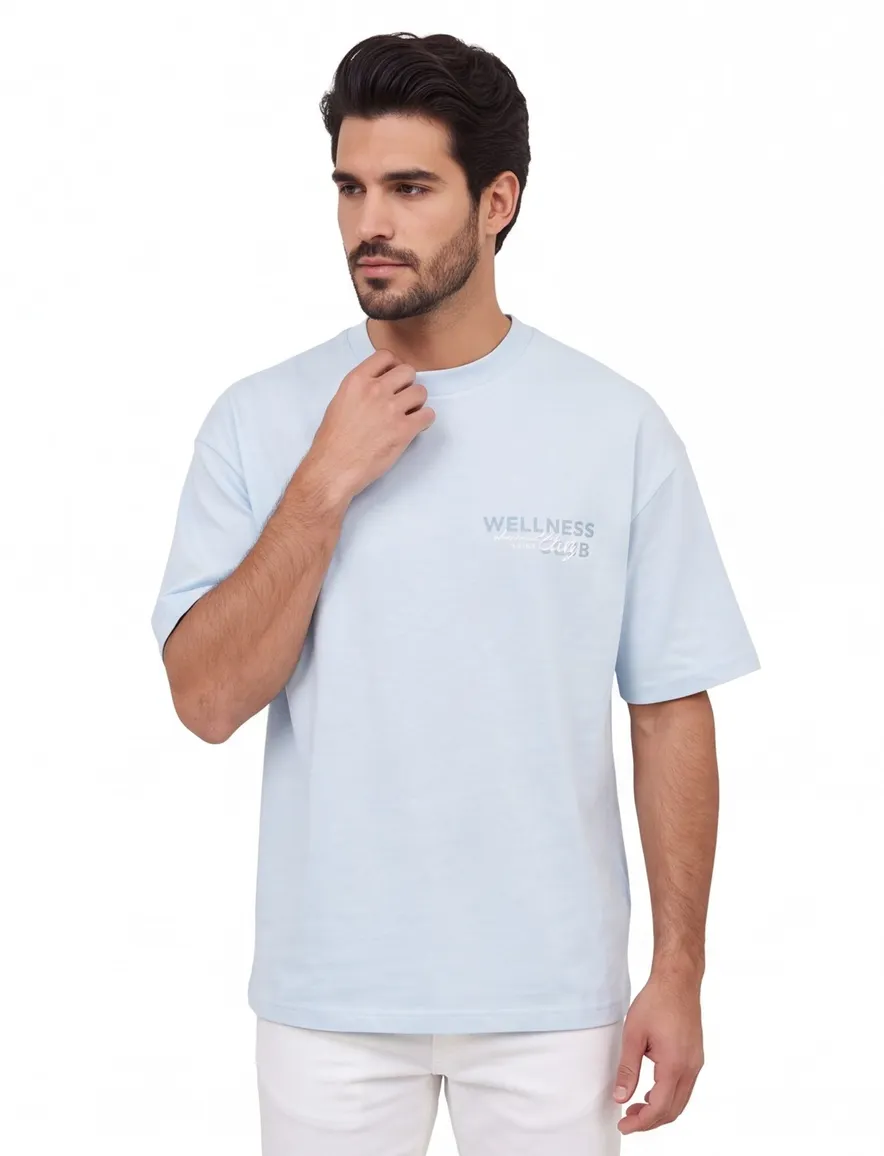 Jack & Jones Plus Size T-shirt ronde hals lichtblauw