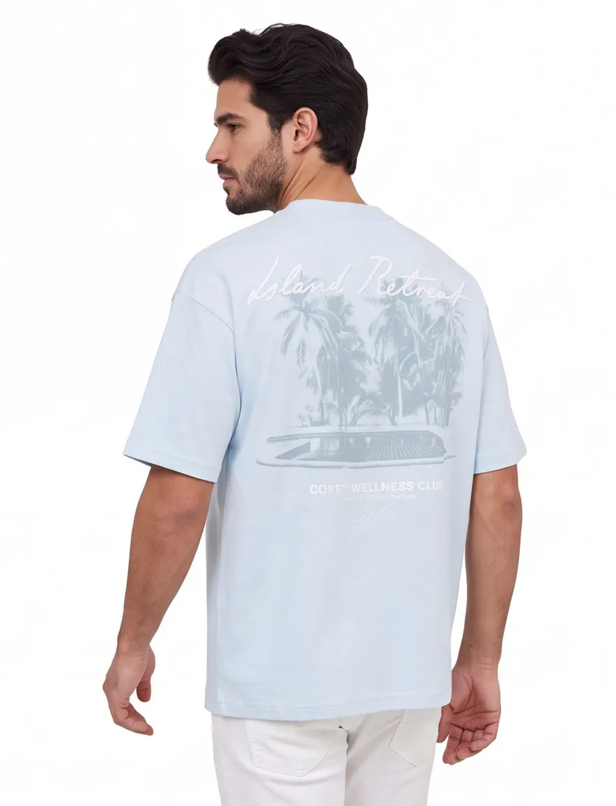 Jack & Jones Plus Size T-shirt ronde hals lichtblauw
