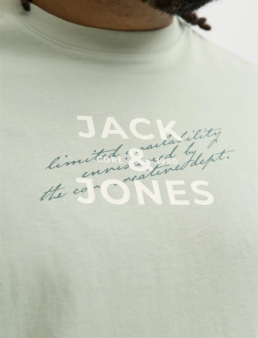 T-shirt Jack & Jones Plus Size groen opdruk