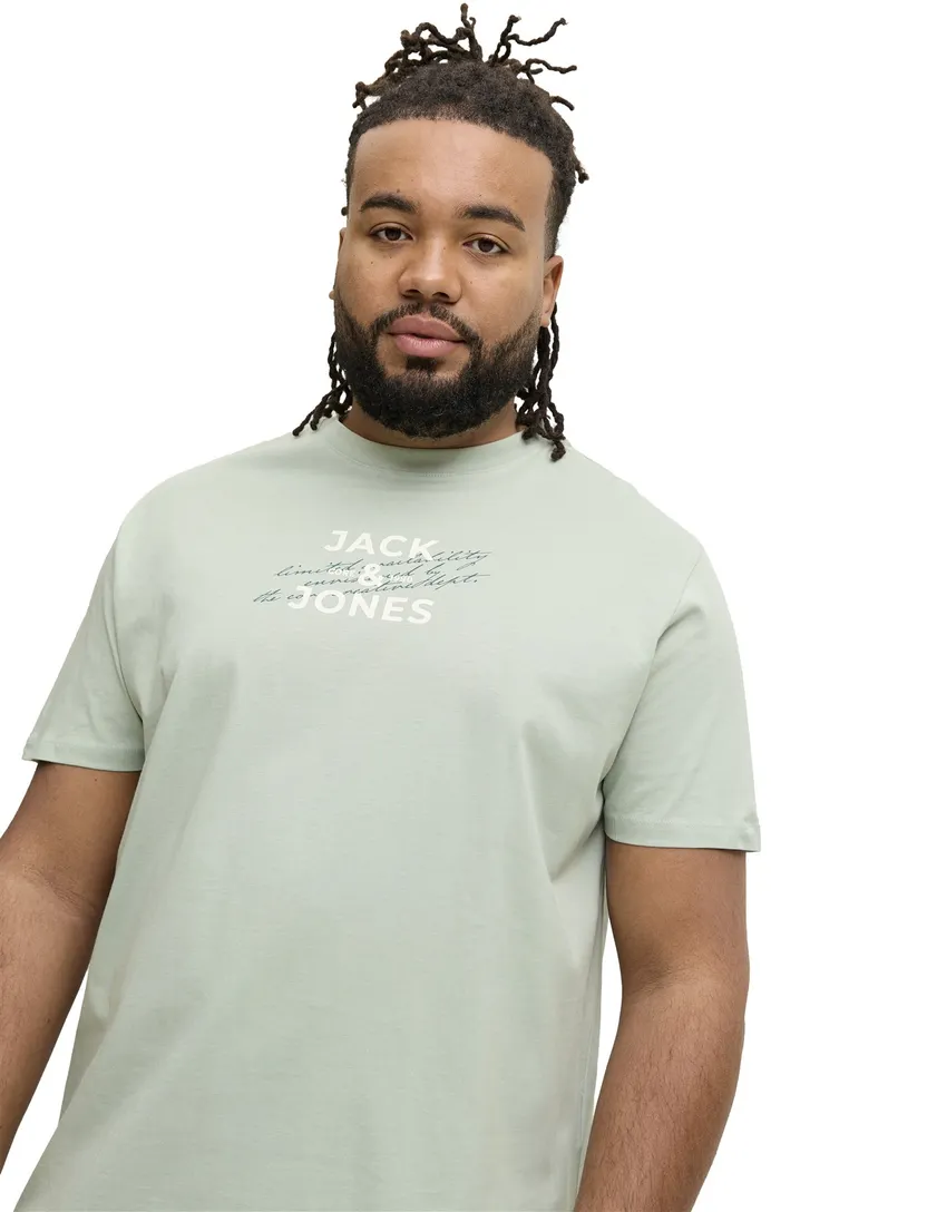 T-shirt Jack & Jones Plus Size groen opdruk
