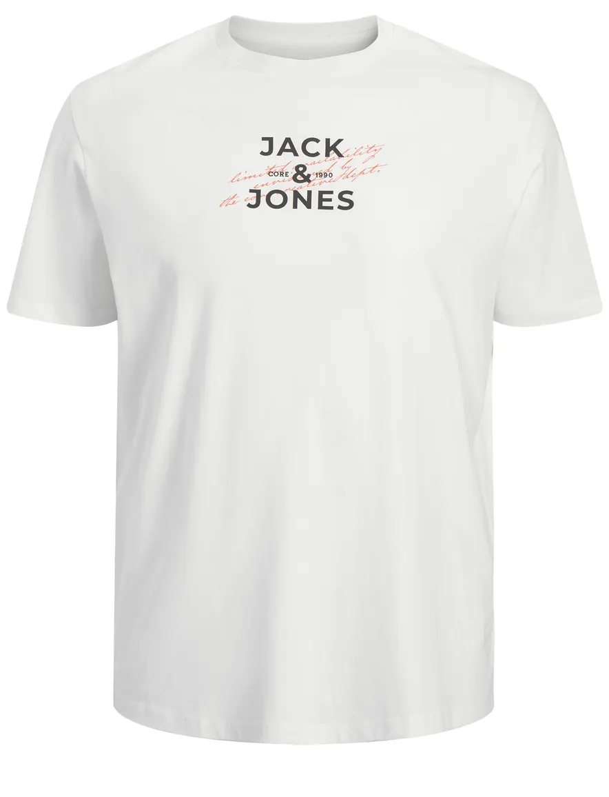 Wit T-shirt Jack & Jones Plus Size opdruk