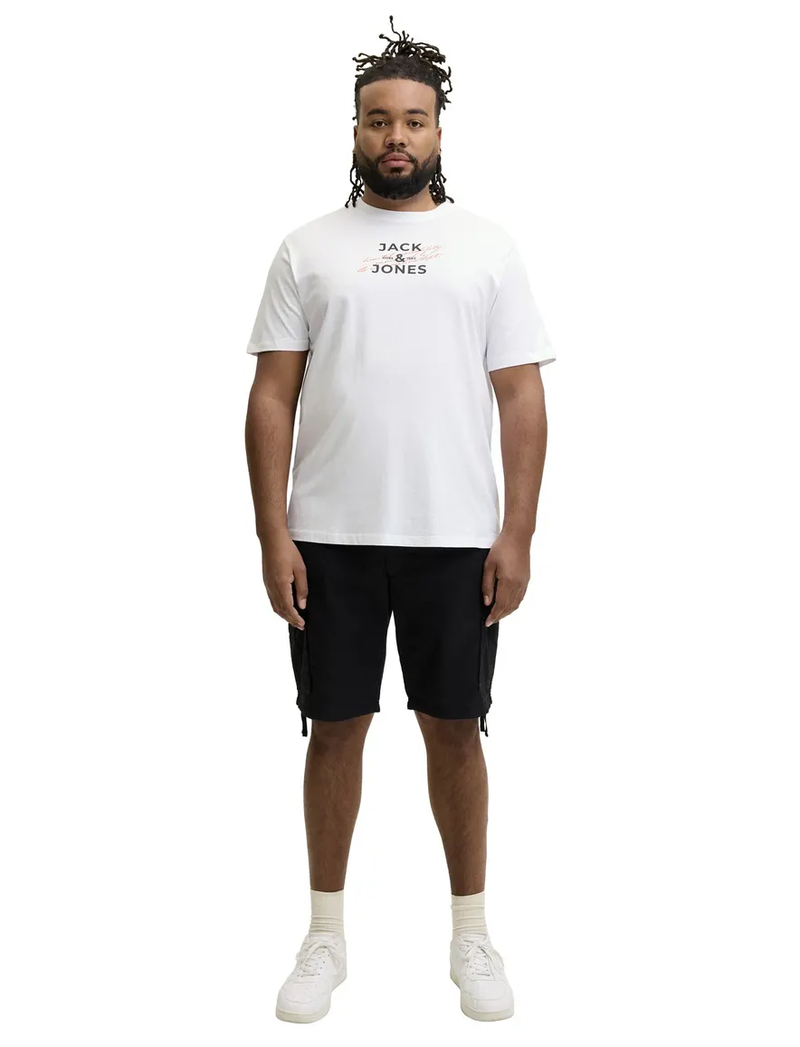 Jack & Jones T-shirt ronde hals wit geprint