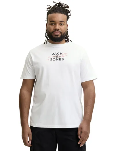 Jack & Jones Jack & Jones T-shirt ronde hals wit geprint