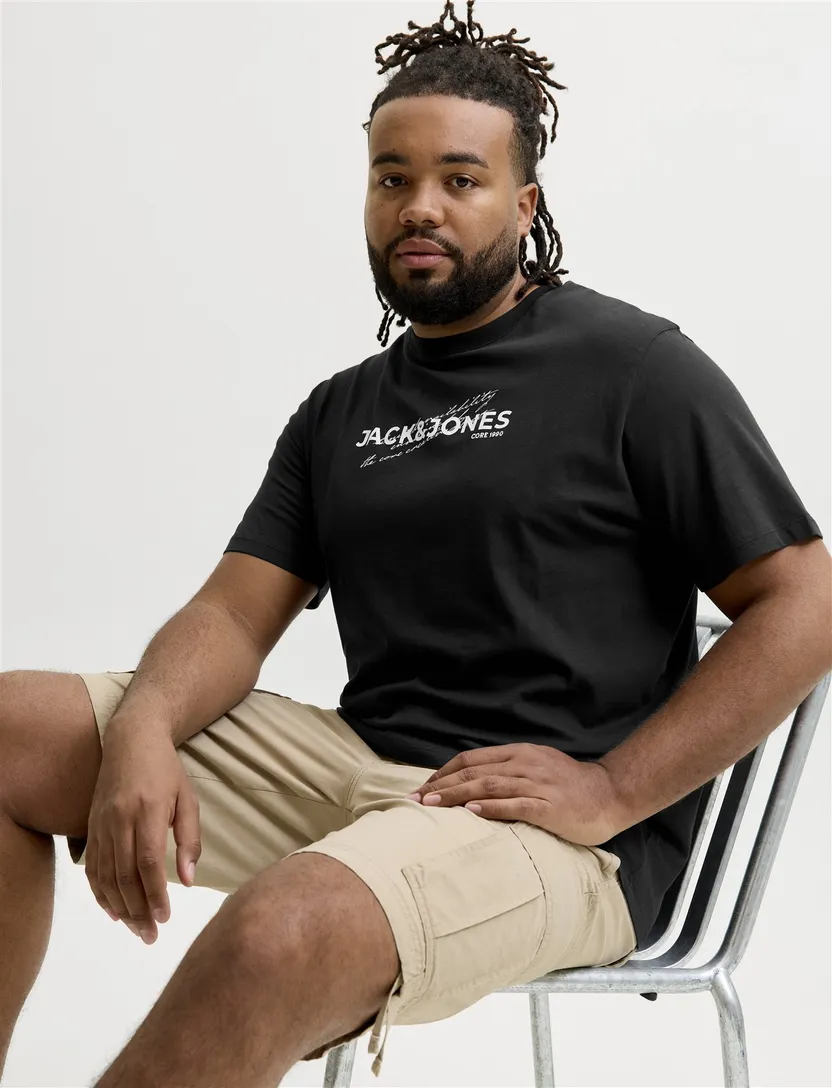 T-shirt Jack & Jones Plus Size zwart opdruk