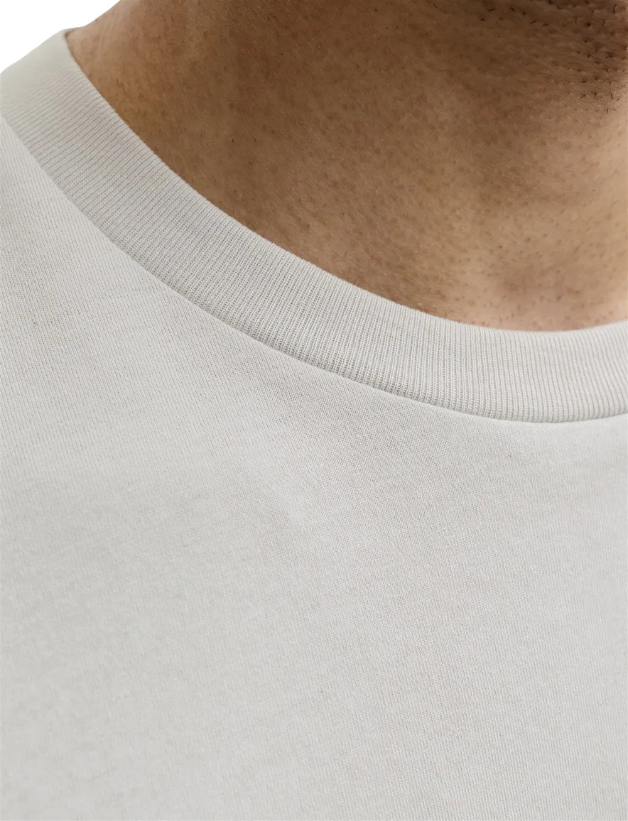 Jack & Jones Plus Size T-shirt ronde hals grijs met opdruk