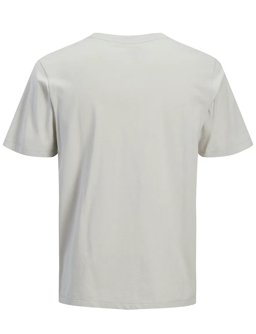 Jack & Jones Plus Size T-shirt ronde hals grijs met opdruk