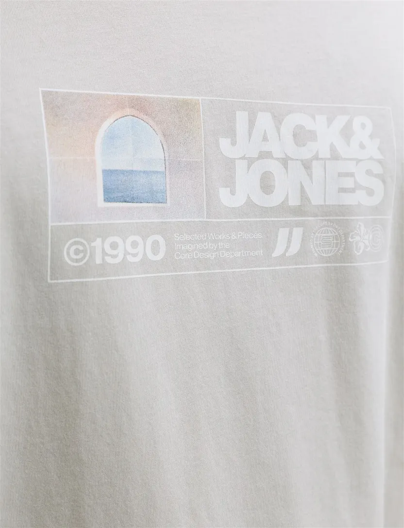 T-shirt Jack & Jones Plus Size grijs opdruk