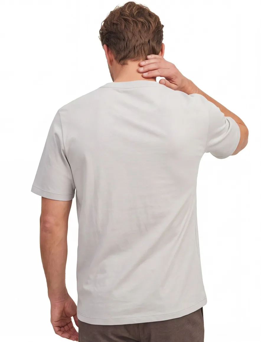 Jack & Jones Plus Size T-shirt ronde hals grijs met opdruk