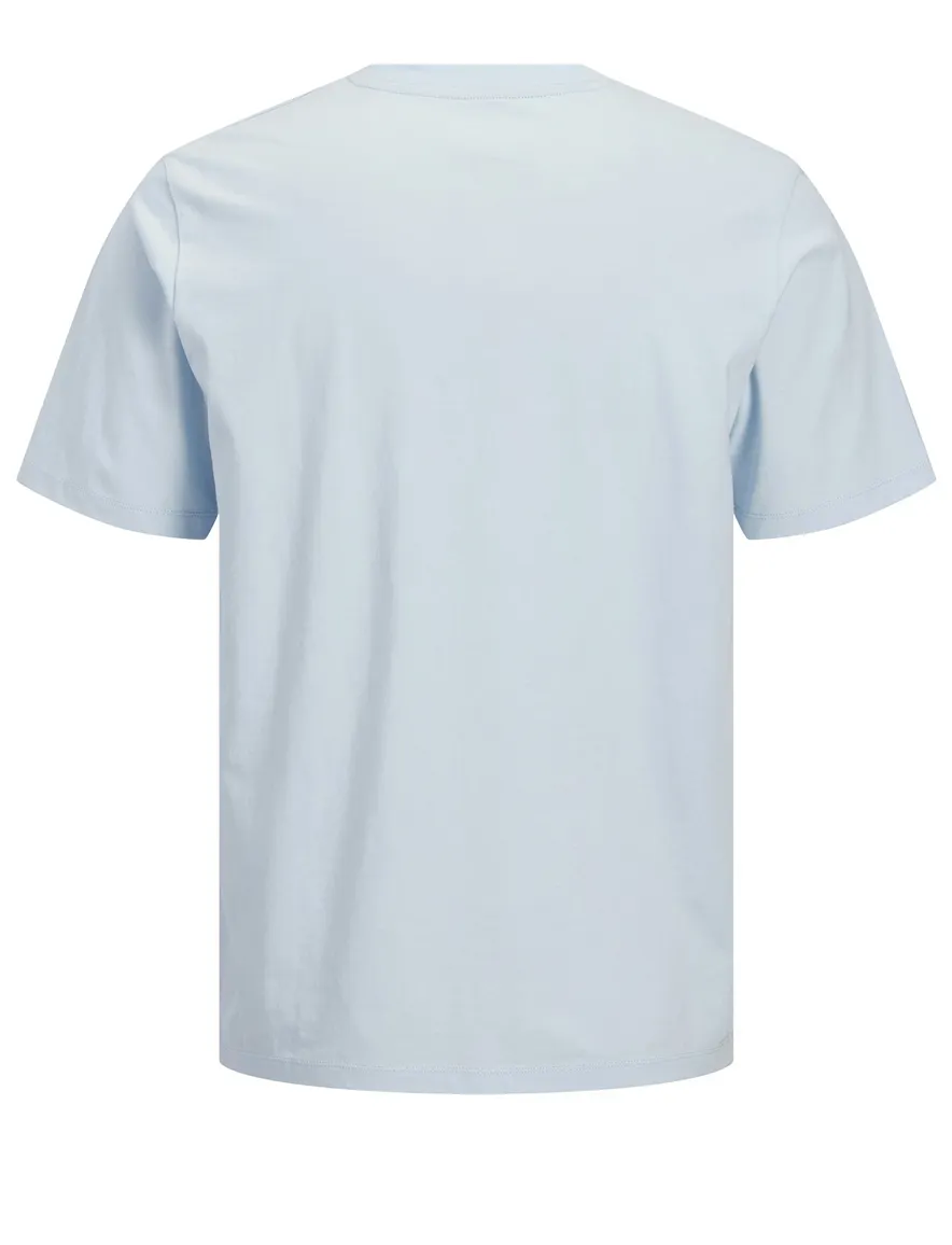 Jack & Jones Plus Size T-shirt lichtblauw met logo opdruk