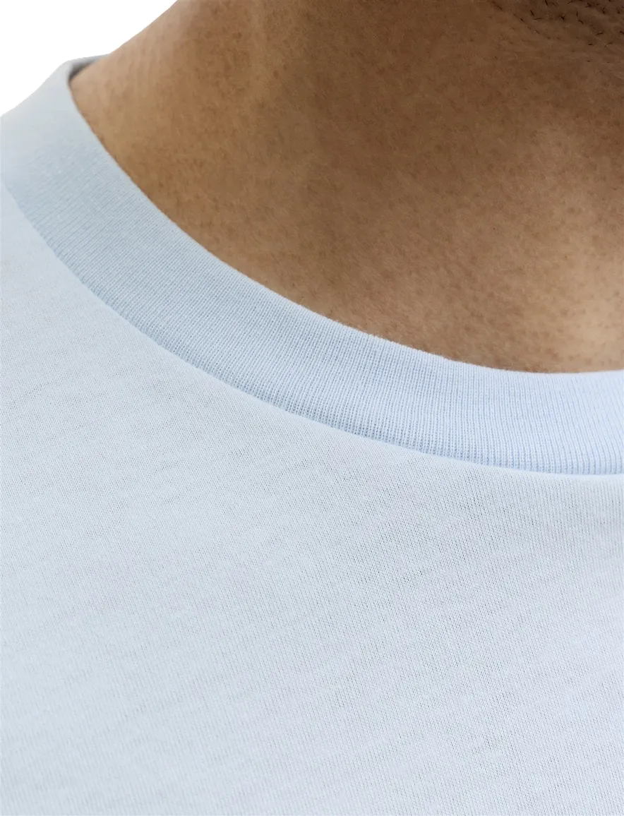 Jack & Jones Plus Size T-shirt lichtblauw met logo opdruk