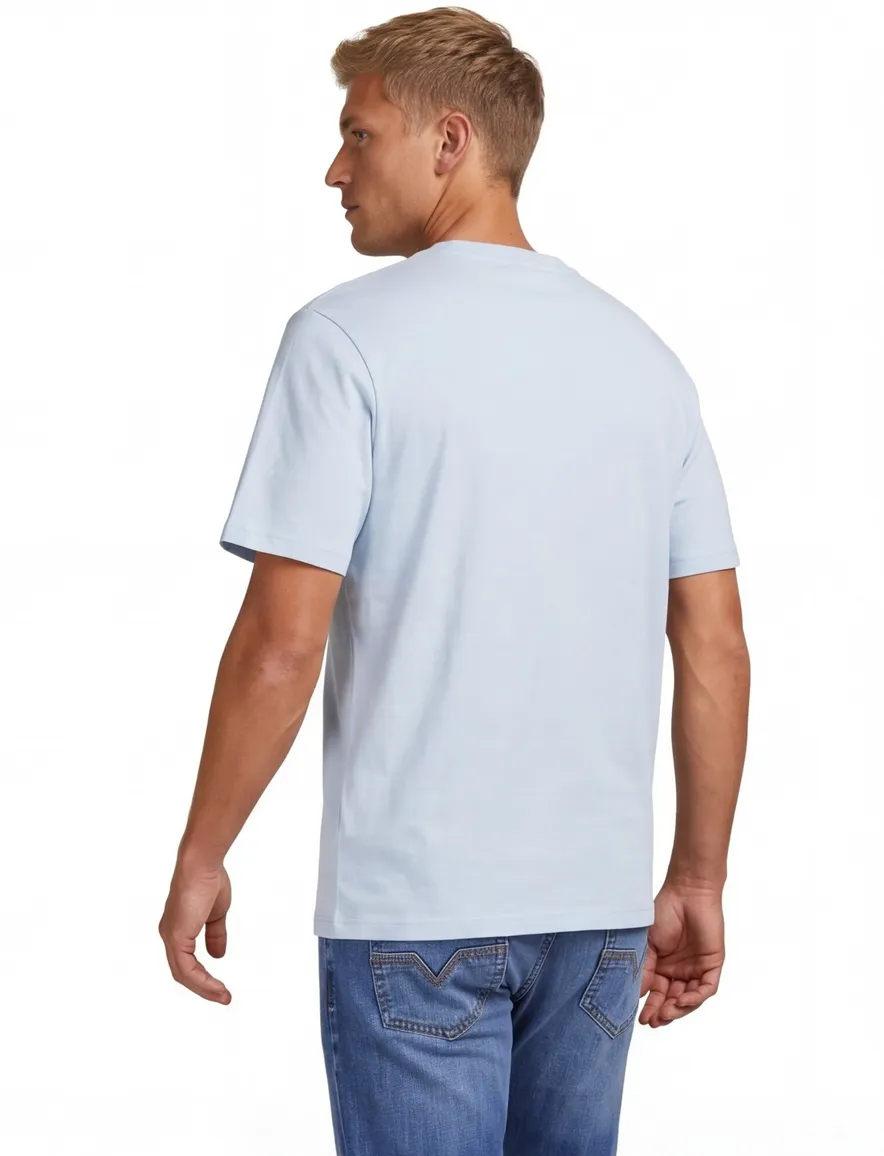 Jack & Jones Plus Size T-shirt lichtblauw met logo opdruk