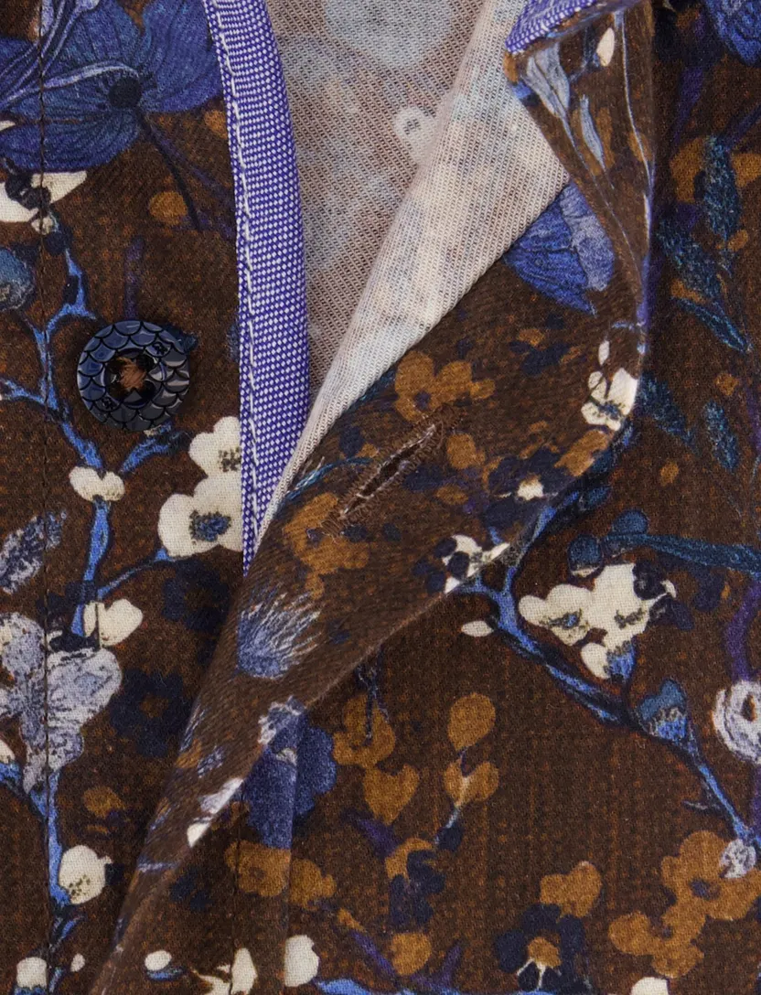Overhemd A Fish Named Fred bruin bloemen